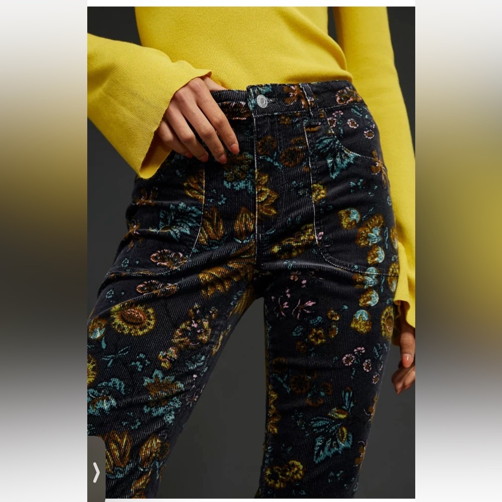 NWT Pilcro the Icon Flare Low Rise Corduroy Jeans Size 34P